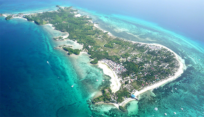 malapscua island from the air photo